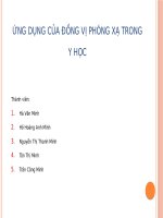 Ứng dụng phóng xạ trong y học nhóm 7
