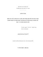 Luận văn thạc sĩ  Nâng cao chất lượng dịch vụ bảo lãnh Ngân hàng đối với khách hàng doanh nghiệp tại Ngân hàng thương mại cổ phần ngoại thương Việt Nam - Chi nhánh Nam Sài Gòn