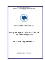 MỐI QUAN HỆ GIỮA ĐẦU TƯ CÔNG VÀ LẠM PHÁT Ở VIỆT NAM LUẬN VĂN THẠC SĨ.PDF