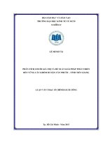 PHÂN TÍCH CHUỖI GIÁ TRỊ VÀ ĐỀ XUẤT GIẢI PHÁP PHÁT TRIỂN BỀN VỮNG CÂY KHÓM HUYỆN TÂN PHƯỚC - TỈNH TIỀN GIANG.PDF