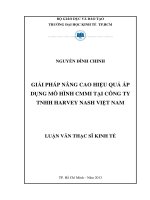 GIẢI PHÁP NÂNG CAO HIỆU QUẢ ÁP DỤNG MÔ HÌNH CMMI TẠI CÔNG TY TNHH HARVEY NASH VIỆT NAM  LUẬN VĂN THẠC SĨ.PDF