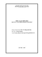 Tiểu luận môn quản lý tài chính trong giáo dục đại học quốc gia hà nội