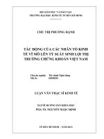 TÁC ĐỘNG CỦA CÁC NHÂN TỐ KINH TẾ VĨ MÔ LÊN TỶ SUẤT SINH LỢI THỊ TRƯỜNG CHỨNG KHOÁN VIỆT NAM  LUẬN VĂN THẠC SĨ.PDF