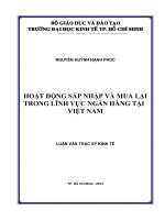 HOẠT ĐỘNG SÁP NHẬP VÀ MUA LẠI TRONG LĨNH VỰC NGÂN HÀNG TẠI VIỆT NAM.PDF