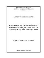 HOÀN THIỆN HỆ THỐNG KIỂM SOÁT NỘI BỘ TẠI CÔNG TY TNHH MTV DU LỊCH DỊCH VỤ DẦU KHÍ VIỆT NAM.PDF