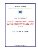 NGHIÊN CỨU NHỮNG NHÂN TỐ TÁC ĐỘNG ĐẾN XU HƯỚNG TIÊU DÙNG LẠI ĐIỆN THOẠI THÔNG MINH (SMARTPHONE) CỦA NGƯỜI TIÊU DÙNG TP.HCM