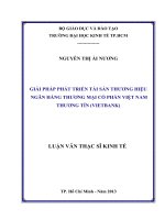 Luận văn thạc sĩ Giải pháp phát triển tài sản thương hiệu Ngân hàng thương mại cổ phần Việt Nam Thương Tín (Vietbank)