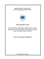 Đẩy mạnh phát triển hoạt động dịch vụ ngân hàng TMCP ngoại thương Việt Nam thông qua internet