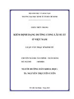 KIỂM ĐỊNH DẠNG ĐƯỜNG CONG LÃI SUẤT Ở VIỆT NAM.PDF