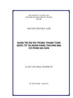 QUẢN TRỊ RỦI RO TRONG THANH TOÁN QUỐC TẾ TẠI NGÂN HÀNG THƯƠNG MẠI CỔ PHẦN SÀI GÒN  LUẬN VĂN THẠC SĨ.PDF