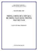 Phòng, chống rửa tiền qua hệ thống Ngân hàng thương mại Việt Nam