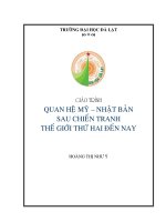 Giáo trình quan hệ mỹ nhật bản sau chiến tranh thế giới thứ hai đến nay