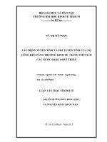 Tác động tuyến tính và phi tuyến tính của nợ công đến tăng trưởng kinh tế - Bằng chứng ở các nước đang phát triển
