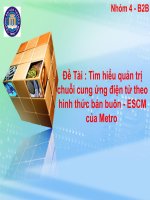 Tìm hiểu quản trị chuỗi cung ứng điện tử theo hình thức bán buôn - ESCM của Metro