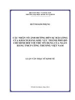 CÁC NHÂN TỐ ẢNH HƯỞNG ĐẾN SỰ HÀI LÒNG CỦA KHÁCH HÀNG KHU VỰC THÀNH PHỐ HCM ĐỐI VỚI THẺ TÍN DỤNG CỦA NGÂN HÀNG THƯƠNG MẠI CỔ PHẦN CÔNG THƯƠNG VIỆT NAM.PDF