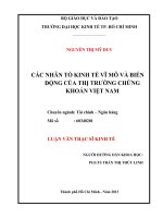 CÁC NHÂN TỐ KINH TẾ VĨ MÔ VÀ BIẾN ĐỘNG CỦA THỊ TRƯỜNG CHỨNG KHOÁN VIỆT NAM  LUẬN VĂN THẠC SĨ.PDF