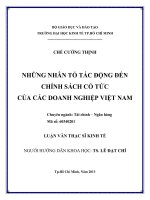 NHỮNG NHÂN TỐ TÁC ĐỘNG ĐẾN CHÍNH SÁCH CỔ TỨC CỦA CÁC DOANH NGHIỆP VIỆT NAM.PDF