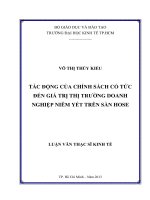 TÁC ĐỘNG CỦA CHÍNH SÁCH CỔ TỨC ĐẾN GIÁ TRỊ THỊ TRƯỜNG DOANH NGHIỆP NIÊM YẾT TRÊN SÀN HOSE.PDF