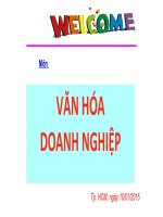 Văn hóa doanh nghiệp trong các hoạt động kinh doanh