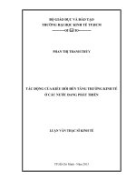 Luận văn thạc sĩ Tác động của kiếu hối đến tăng trưởng kinh tế ở các nước đang phát triển  Luận văn thạc sĩ