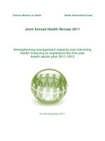 Strengthening management capacity and reforming health financing to implement the five-year health sector plan 2011–2015
