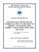 GIẢI PHÁP HẠN CHẾ RỦI RO TÁC NGHIỆP TẠI CÔNG TY CHO THUÊ TÀI CHÍNH - NGÂN HÀNG NÔNG NGHIỆP VÀ PHÁT TRIỂN NÔNG THÔN VIỆT NAM.PDF