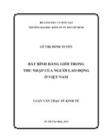 BẤT BÌNH ĐẲNG GIỚI TRONG THU NHẬP CỦA NGƯỜI LAO ĐỘNG Ở VIỆT NAM