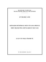 Luận văn thạc sĩ Kiểm định mô hình ba nhân tố Fama - French trên Thị Trường Chứng Khoán Việt Nam