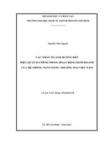 CÁC NHÂN TỐ ẢNH HƯỞNG ĐẾN HIỆU QUẢ TÀI CHÍNH TRONG HOẠT ĐỘNG KINH DOANH CỦA HỆ THỐNG NGÂN HÀNG THƯƠNG MẠI VIỆT NAM.PDF