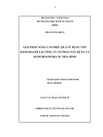 GIẢI PHÁP NÂNG CAO HIỆU QUẢ SỬ DỤNG VỐN KINH DOANH TẠI CÔNG TY CỔ PHẦN XÂY DỰNG VÀ KINH DOANH ĐỊA ỐC HÒA BÌNH LUẬN VĂN THẠC SĨ.PDF