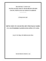 Luận văn thạc sĩ Những nhân tố ảnh hưởng đến tình trạng nghèo của người Khmer tại đồng bằng Sông Cửu Long