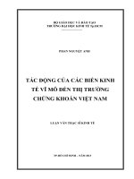 TÁC ĐỘNG CỦA CÁC BIẾN KINH TẾ VĨ MÔ ĐẾN THỊ TRƯỜNG CHỨNG KHOÁN VIỆT NAM  LUẬN VĂN THẠC SĨ.PDF