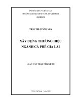 Luận văn thạc sĩ  Xây dựng thương hiệu ngành cà phê Gia Lai