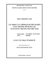 TÁC ĐỘNG CỦA CHÍNH SÁCH TIỀN TỆ ĐẾN TĂNG TRƯỞNG TÍN DỤNG CÁC NGÂN HÀNG THƯƠNG MẠI VIỆT NAM.PDF
