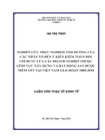 Luận văn thạc sĩ Nghiên cứu thực nghiệm ảnh hưởng của các nhân tố đến ý kiến kiểm toán đối với BCTC của các doanh nghiệp thuộc lĩnh vực xây dựng và bất động sản tại Việt Nam giai đoạn 2008 - 2010