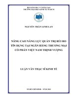 NÂNG CAO NĂNG LỰC QUẢN TRỊ RỦI RO TÍN DỤNG TẠI NGÂN HÀNG THƯƠNG MẠI CỔ PHẦN VIỆT NAM THỊNH VƯỢNG.PDF