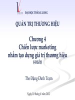 Bài giảng quản trị thương hiệu chương 4   ths  đặng đình trạm