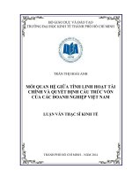 MỐI QUAN HỆ GIỮA TÍNH LINH HOẠT TÀI CHÍNH VÀ QUYẾT ĐỊNH CẤU TRÚC VỐN CỦA CÁC DOANH NGHIỆP VIỆT NAM.PDF