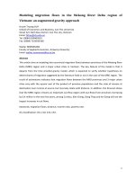 Modeling migration flows in the Mekong River Delta region of Vietnam