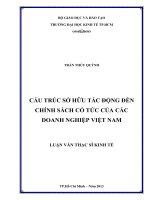 CẤU TRÚC SỞ HỮU TÁC ĐỘNG ĐẾN CHÍNH SÁCH CỔ TỨC CỦA CÁC DOANH NGHIỆP VIỆT NAM.PDF