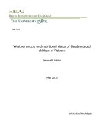 Weather shocks and nutritional status of disadvantaged children in Vietnam