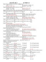 Đáp án chuyên đề ôn thi đại học chuyên đề 3   sự điện li