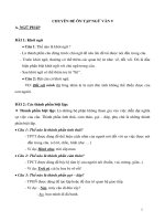Chuyên đề ngữ văn lớp 9 ngữ pháp