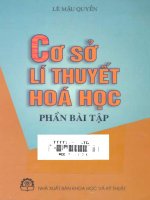 Ebook cơ sở lí thuyết hóa học   phần bài tập   PGS TS  lê mậu quyền