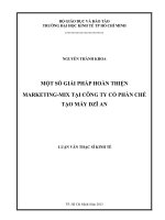 MỘT SỐ GIẢI PHÁP HOÀN THIỆN MARKETING-MIX TẠI CÔNG TY CỔ PHẦN CHẾ TẠO MÁY DZĨ AN.PDF