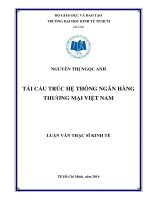 Tái cấu trúc hệ thống ngân hàng thương mại Việt Nam