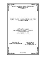 Thực trạng và giải pháp bảo tồn văn miếu huế