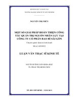 MỘT SỐ GIẢI PHÁP HOÀN THIỆN CÔNG TÁC QUẢN TRỊ NGUỒN NHÂN LỰC TẠI CÔNG TY CỔ PHẦN BAO BÌ SÀI GÒN.PDF