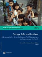 Strong, Safe, and Resilient A Strategic Policy Guide for Disaster Risk Management in East Asia and the Pacific