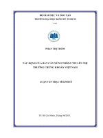 TÁC ĐỘNG CỦA BẤT CÂN XỨNG THÔNG TIN LÊN THỊ TRƯỜNG CHỨNG KHOÁN VIỆT NAM.PDF